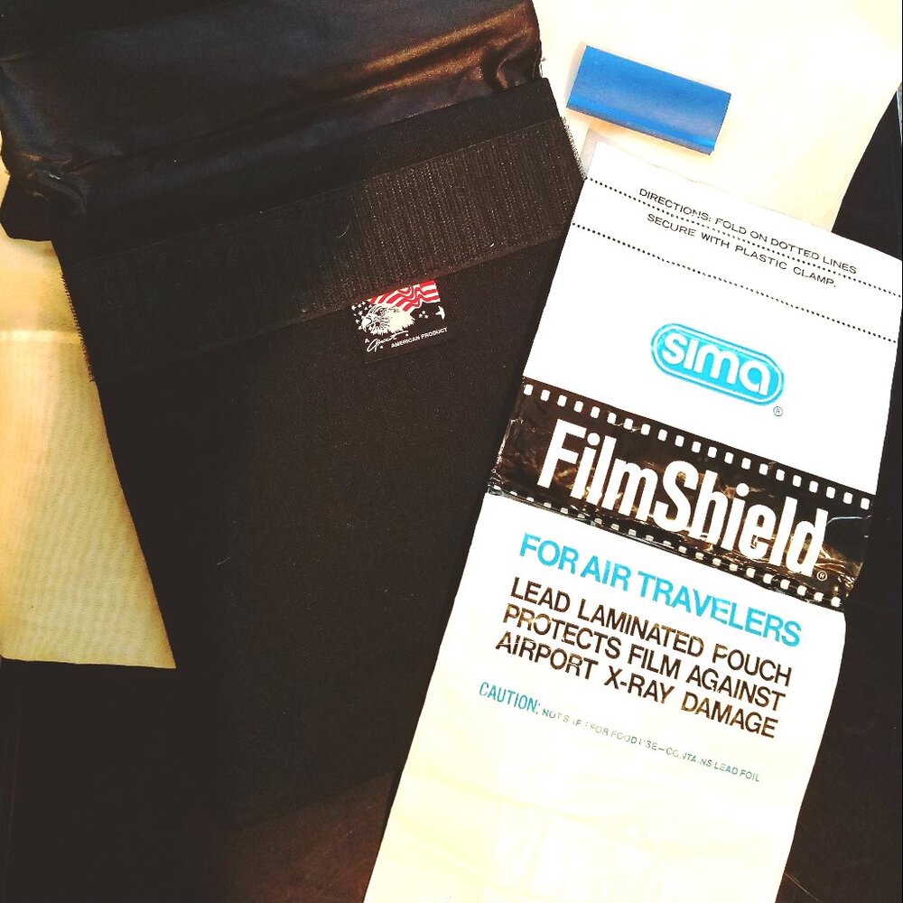 Vintage Film Bags Sima FilmShield- Photo Film Bags for Air Travel- Set of 2